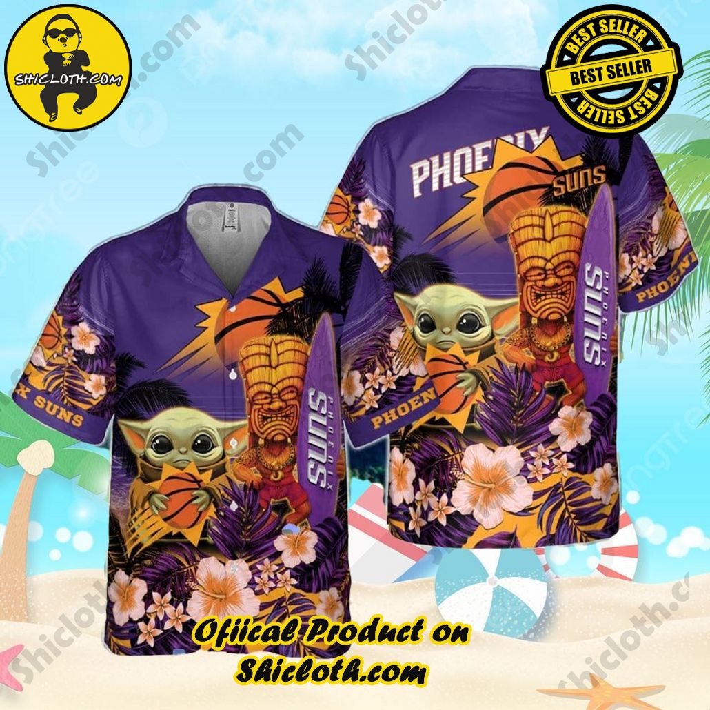 Phoenix Suns Baby Yoda National Basketball Association Hawaiian Shirt