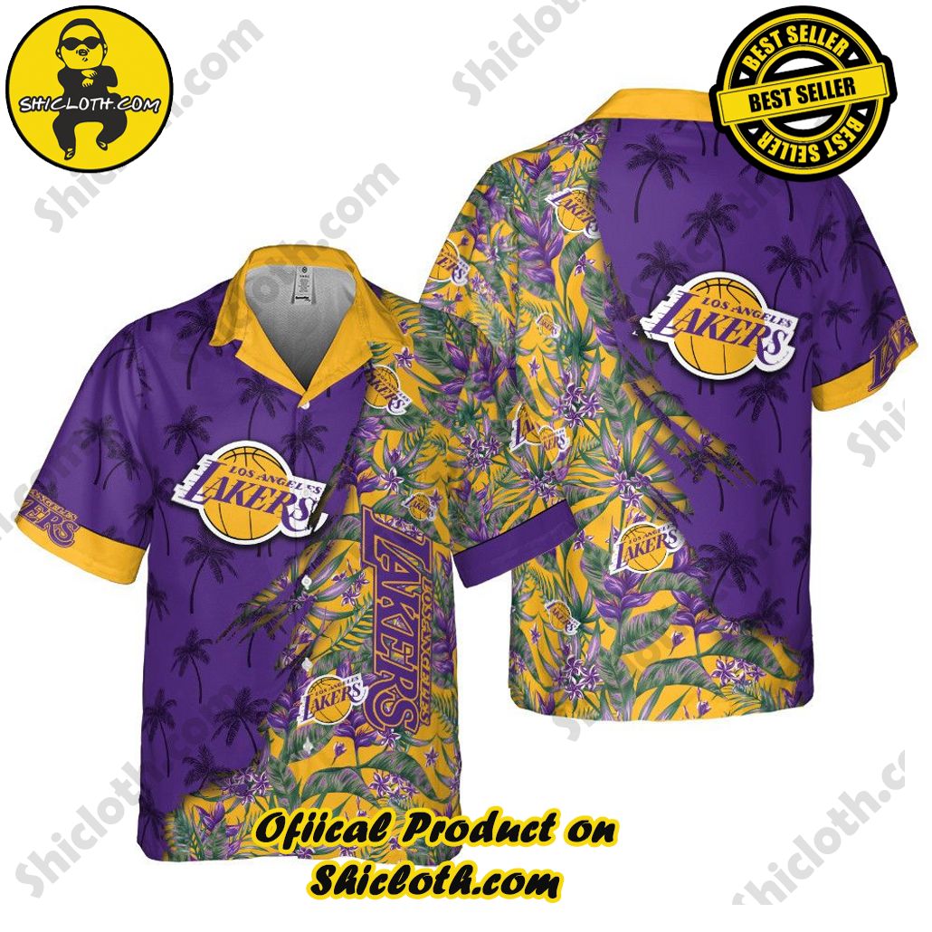 Unique Design Hawaiian Shirt of Los Angeles Lakers