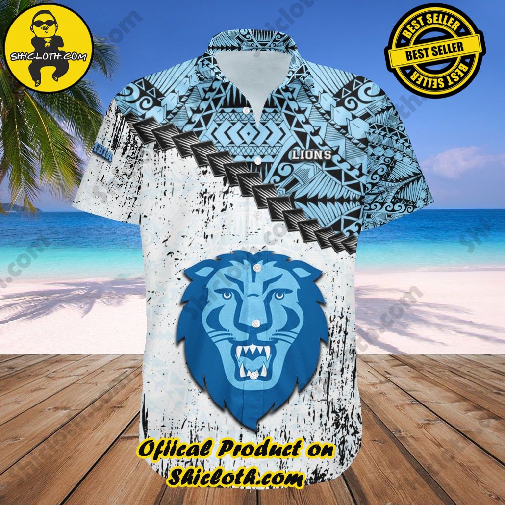 Columbia Lions Hawaii Shirt Grunge Polynesian Tattoo NCAA