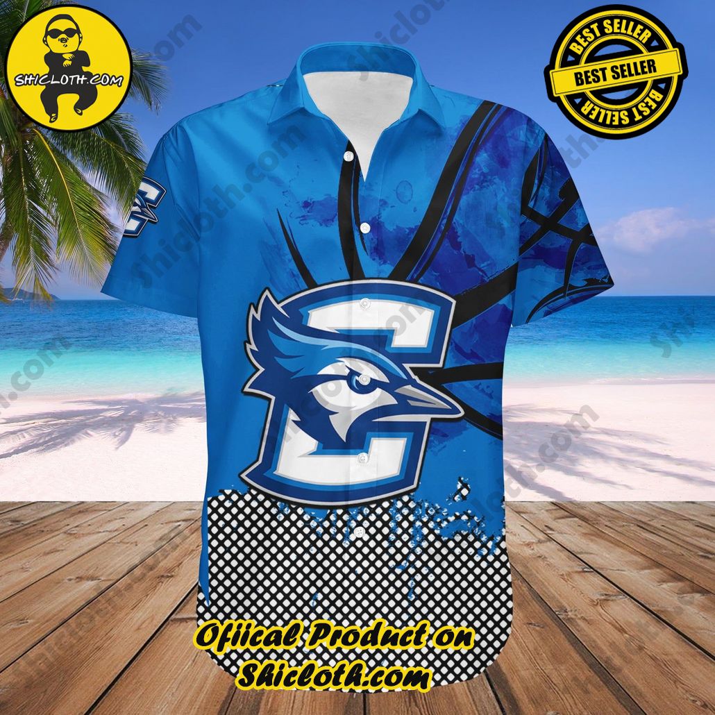 Creighton Bluejays Hawaii Shirt Basketball Net Grunge Pattern NCAA