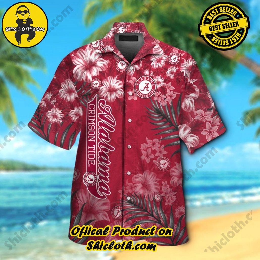 Crimson Tide Alabama Hawaiian Shirt Design Tropical Short Sleeve Elegance
