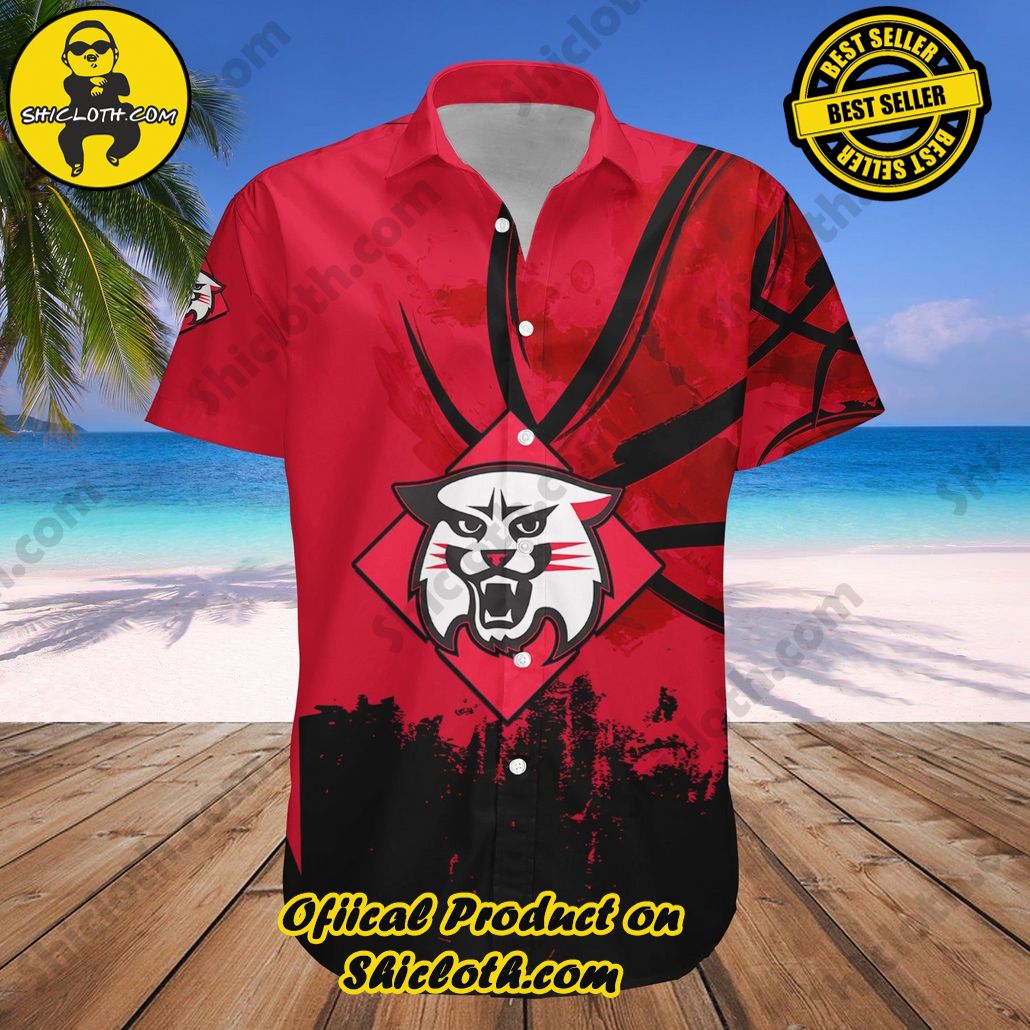 Davidson Wildcats Hawaii Shirt Basketball Net Grunge Pattern NCAA