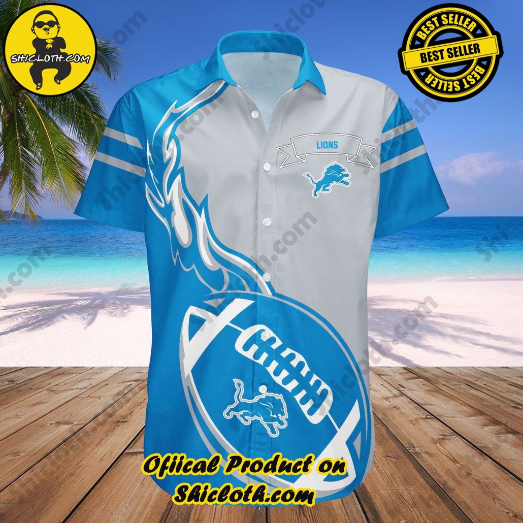 Detroit Lions Hawaii Shirt Flame Ball – NFL