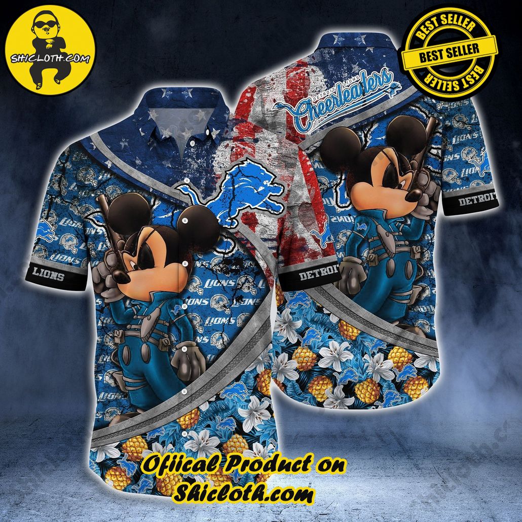 Detroit Lions NFL-Aloha Shirt,Vintage Hawaiian Shirts,Hawaiian Shirts For Men