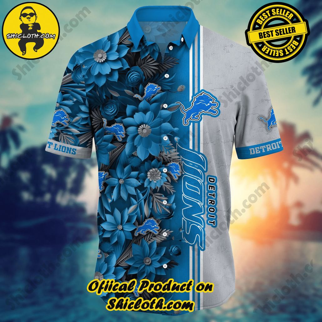 Detroit Lions NFL Hawaiian Shirt Custom Ice-Cold Drinks Aloha Shirt