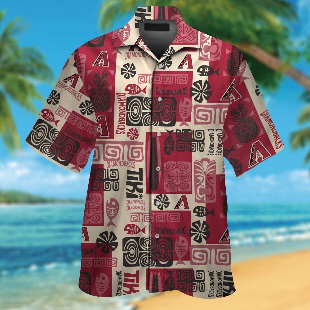 Diamondbacks Arizona Unique Design Hawaiian Tropical Short Sleeve Shirt