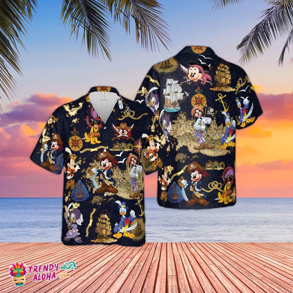Disney Pirates Of Caribbean Hawaiian Shirt, Mickey And Friends Shirt, Disney Pirateâ€™s Life Hawaiian Shirt, Funny Holiday Shirt