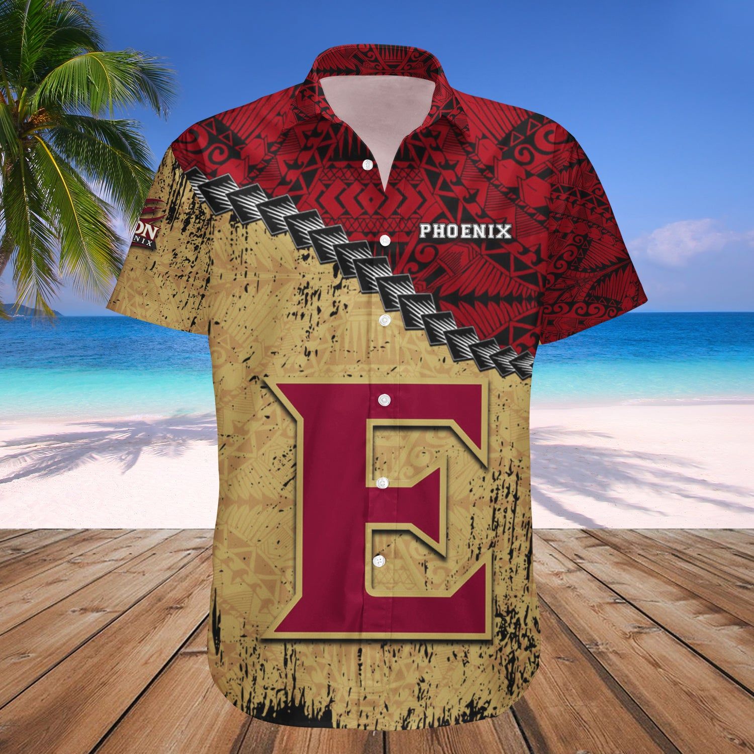 Elon Phoenix Hawaii Shirt Grunge Polynesian Tattoo NCAA