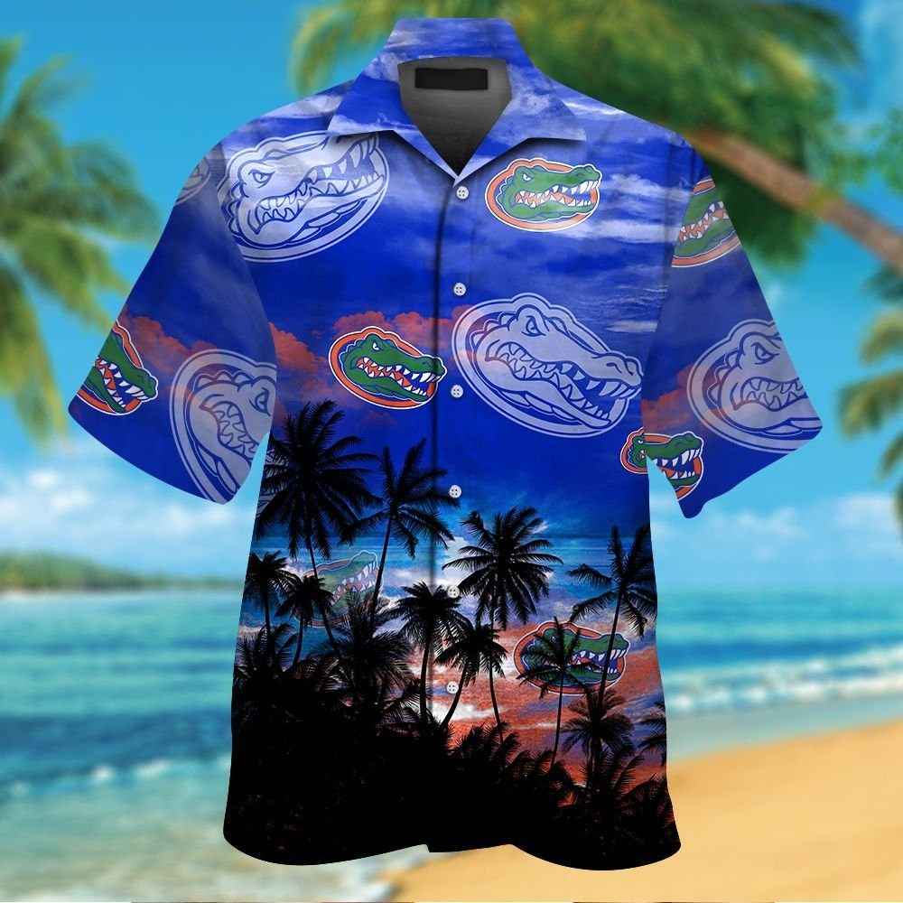 Florida Gators Short Sleeve Button Up Tropical Hawaiian Shirt VER022