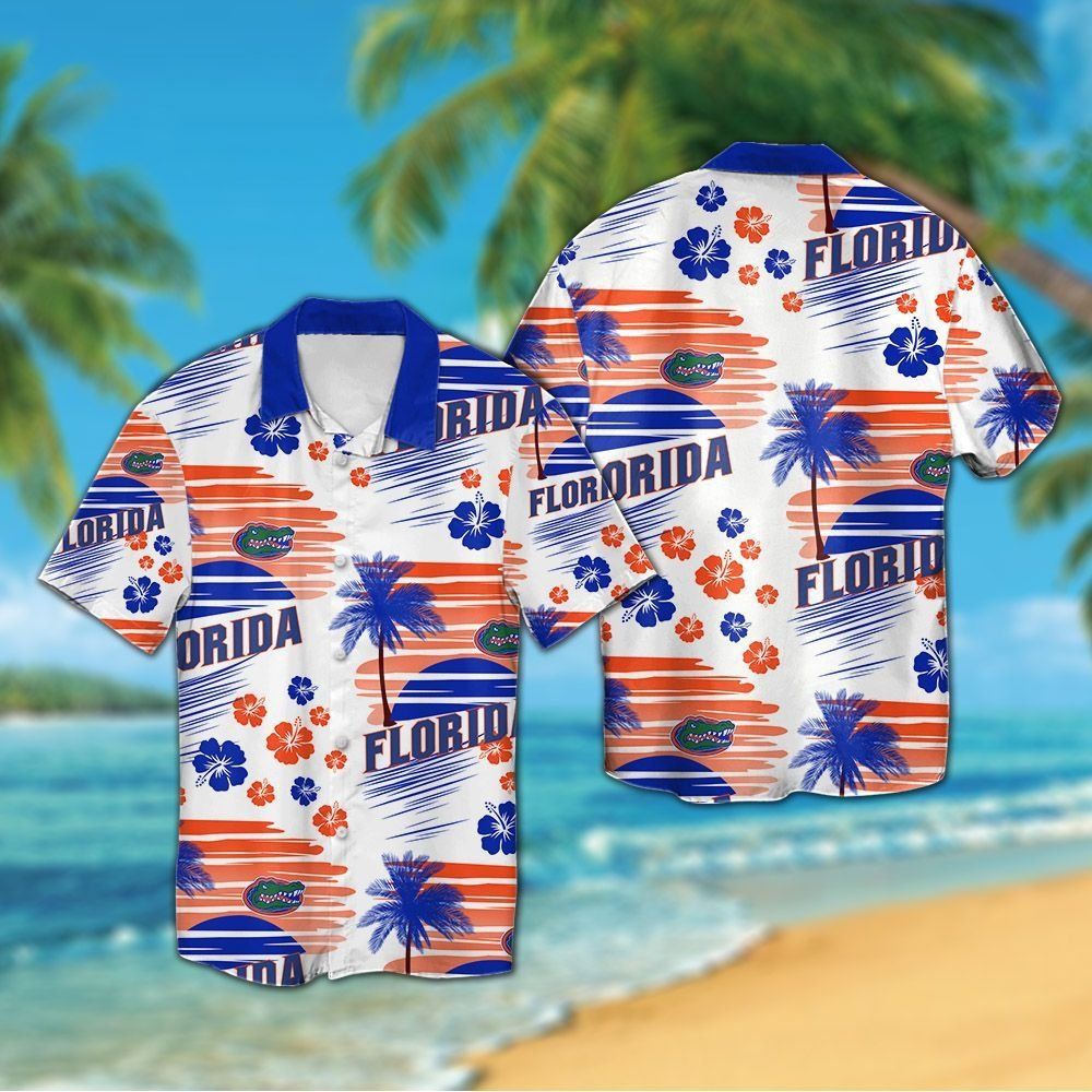 Florida Gators Short Sleeve Button Up Tropical Hawaiian Shirt VER09