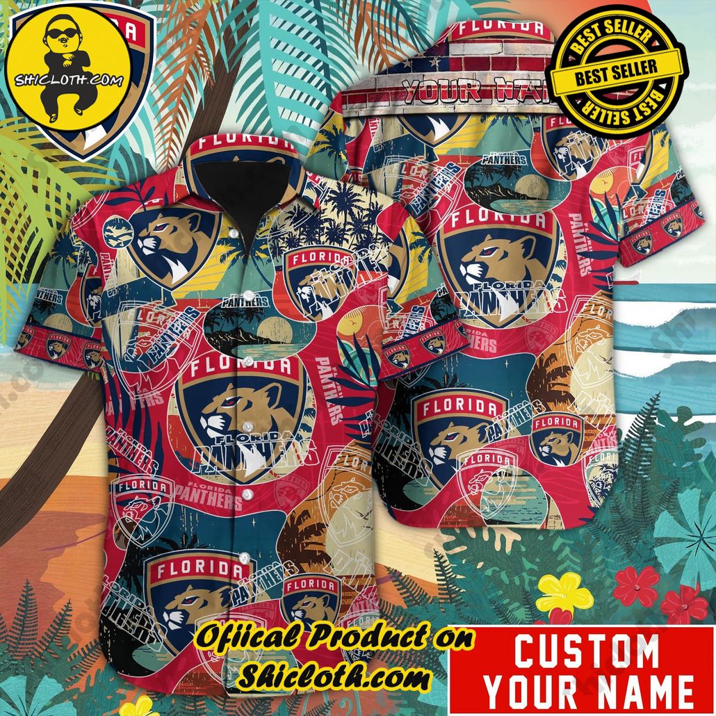 Florida Panthers Custom Name Hawaiian Shirt