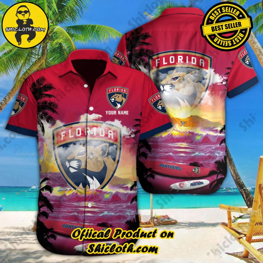 Florida Panthers Glory Blooms in Hawaiian Custom Shirt