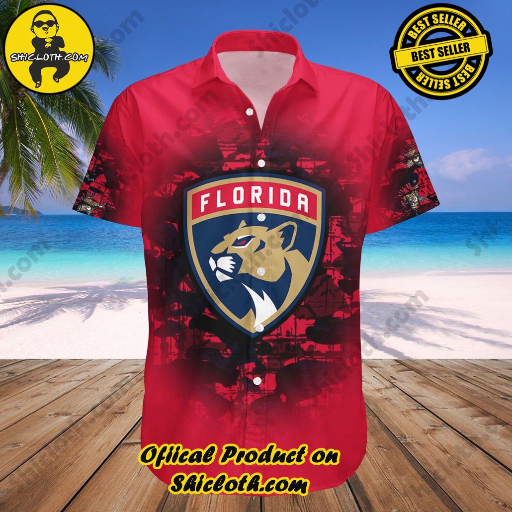 Florida Panthers Hawaii Shirt Camouflage Vintage NHL