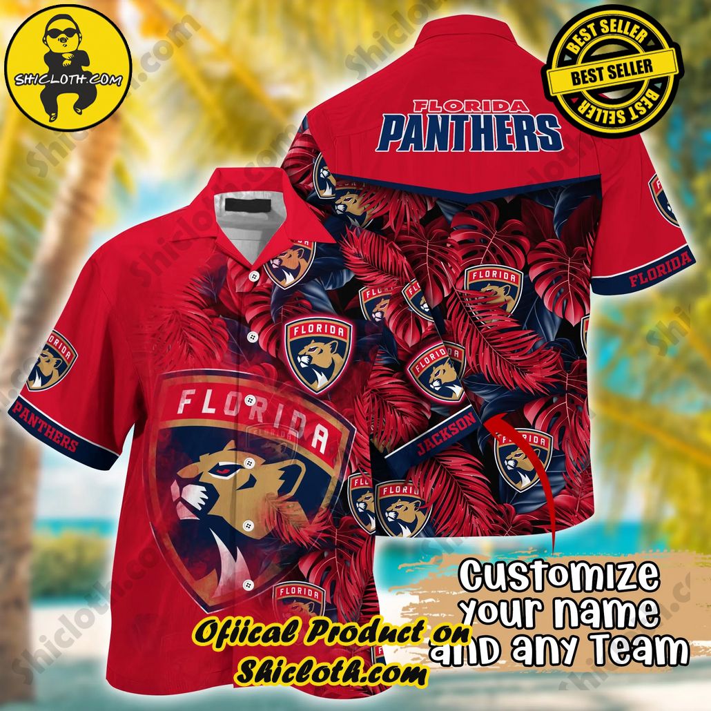 Florida Panthers NHL Summer Hawaii Shirt And Tshirt Custom Aloha Shirt