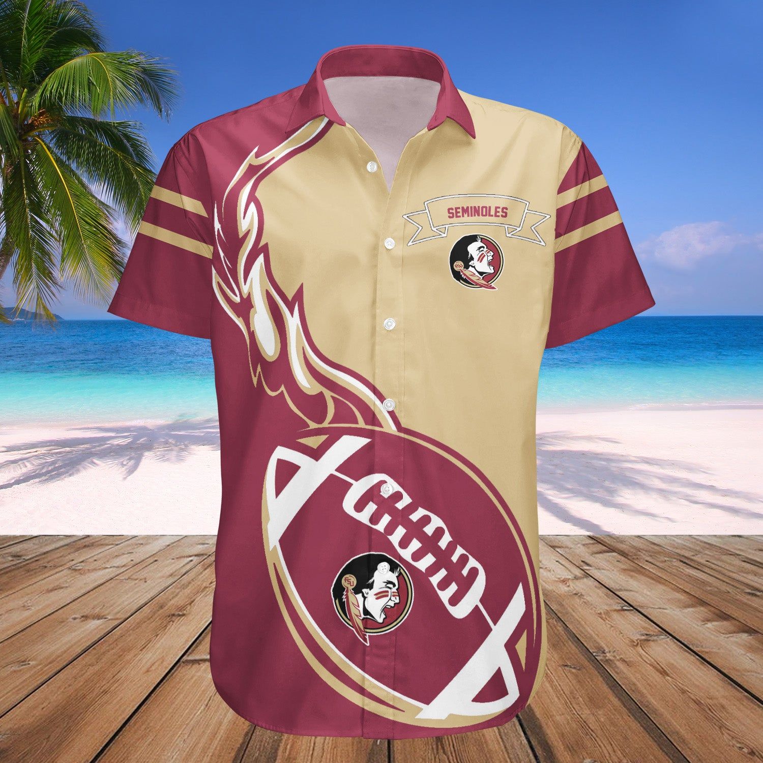 Florida State Seminoles Hawaii Shirt Flame Ball NCAA