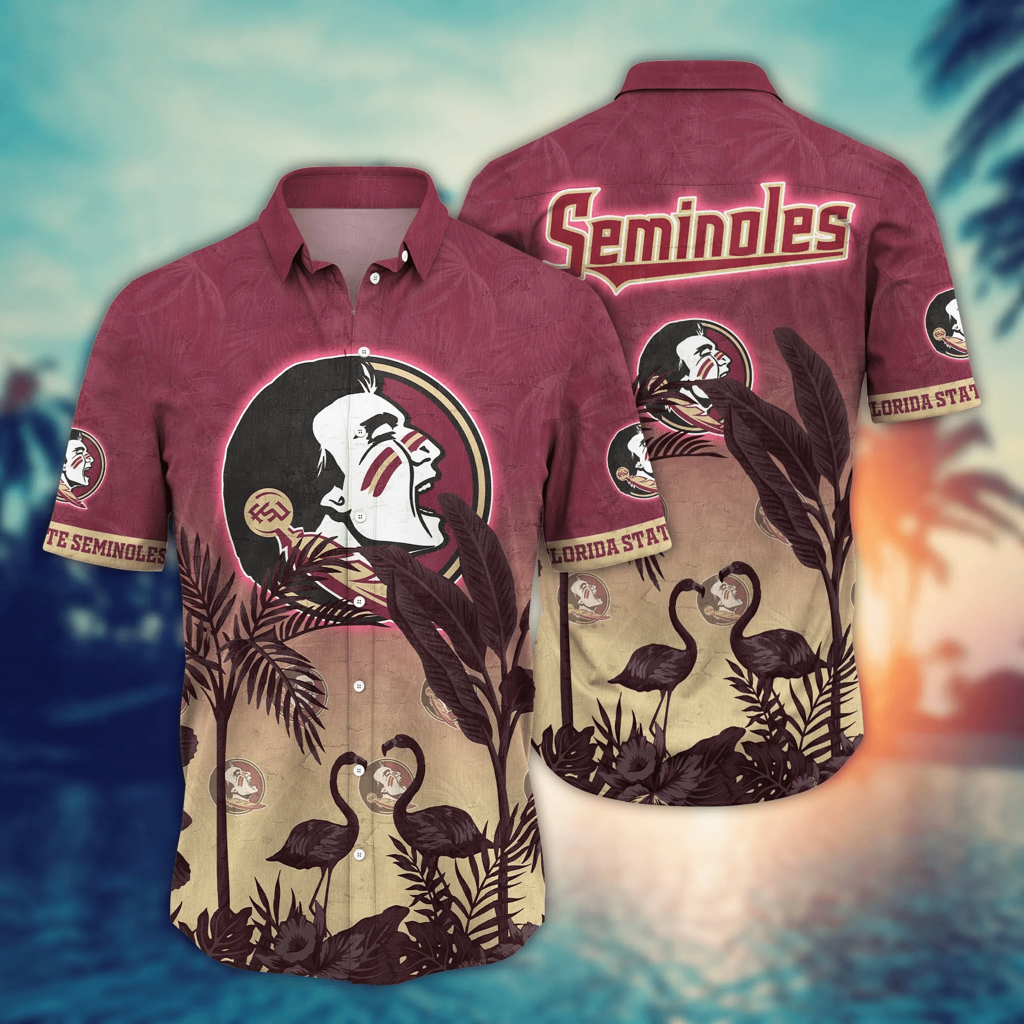 Florida State Seminoles NCAA Hawaiian Shirt High Temperaturestime Dribbling Game Shirts