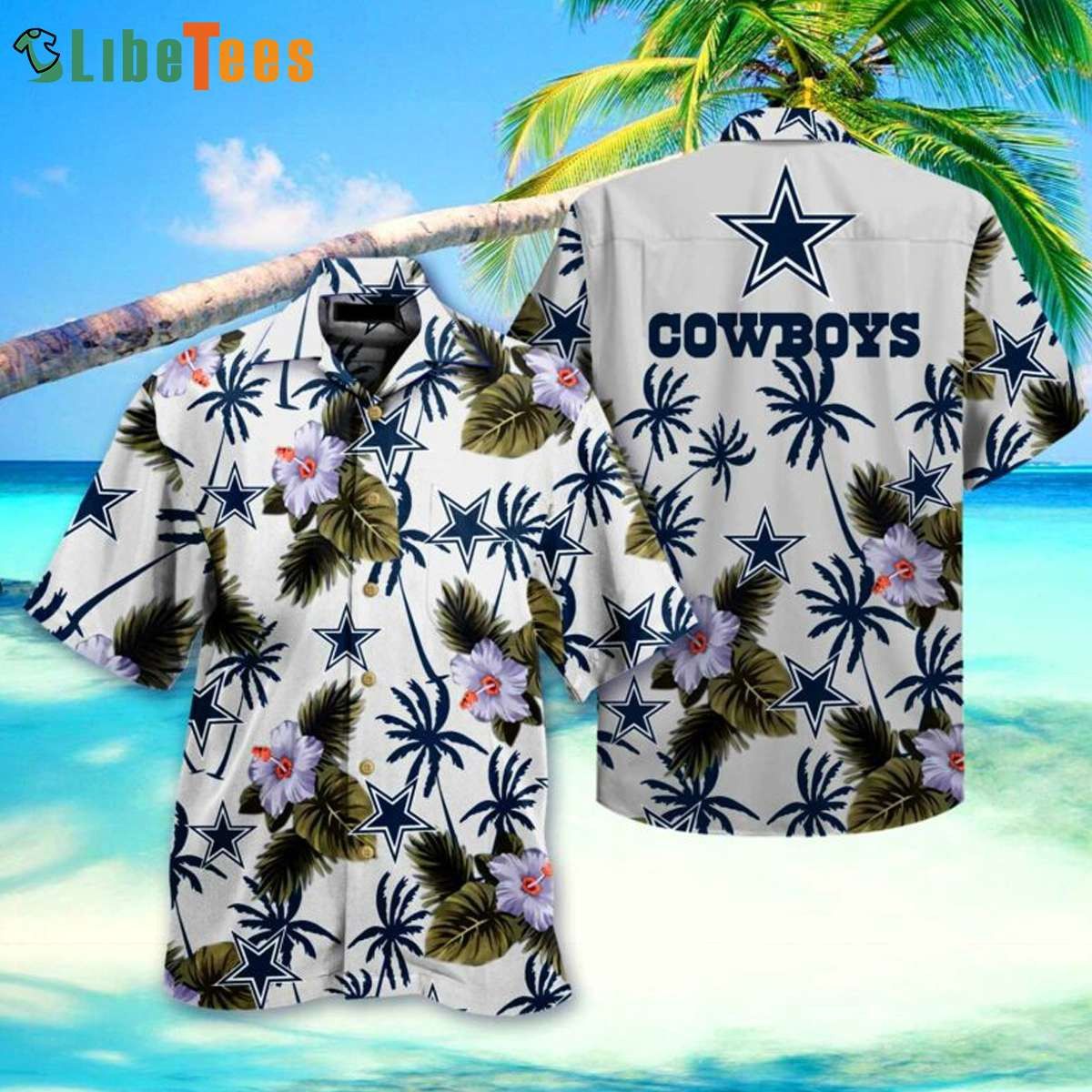 Flower And Dallas Cowboys Logo Hawaiian Shirt Perfect Gifts For Your Loved Ones