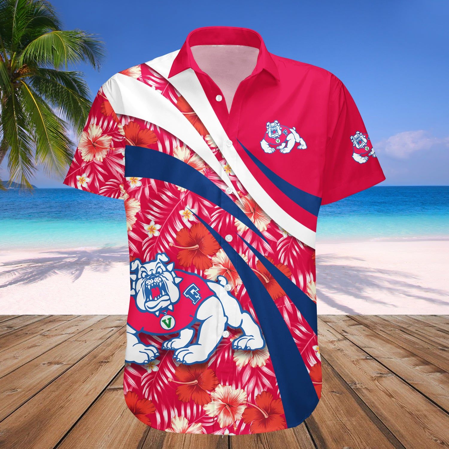 Fresno State Bulldogs Hawaii Shirt Hibiscus Sport Style NCAA