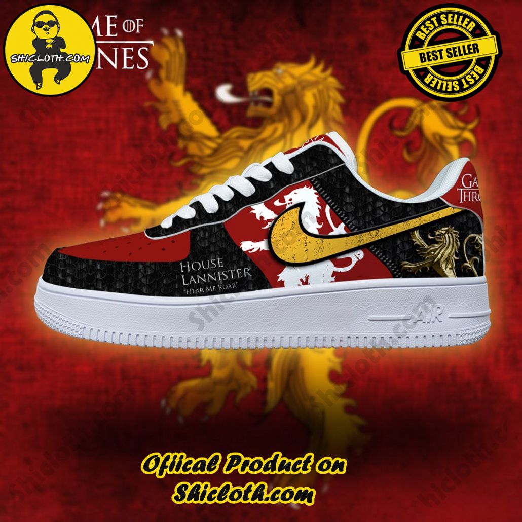 Game of Thrones House Lannister Hear Me Roar Air Force Sneakers