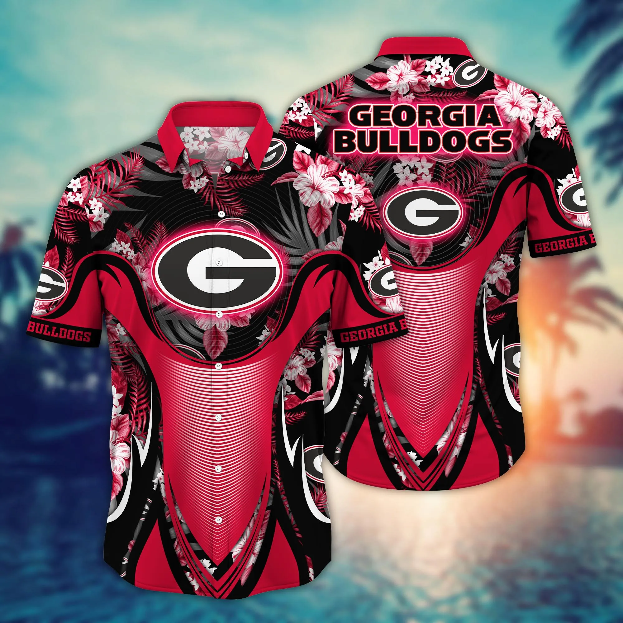 Georgia Bulldogs NCAA Hawaiian Shirt Ceiling Fans Aloha Shirt