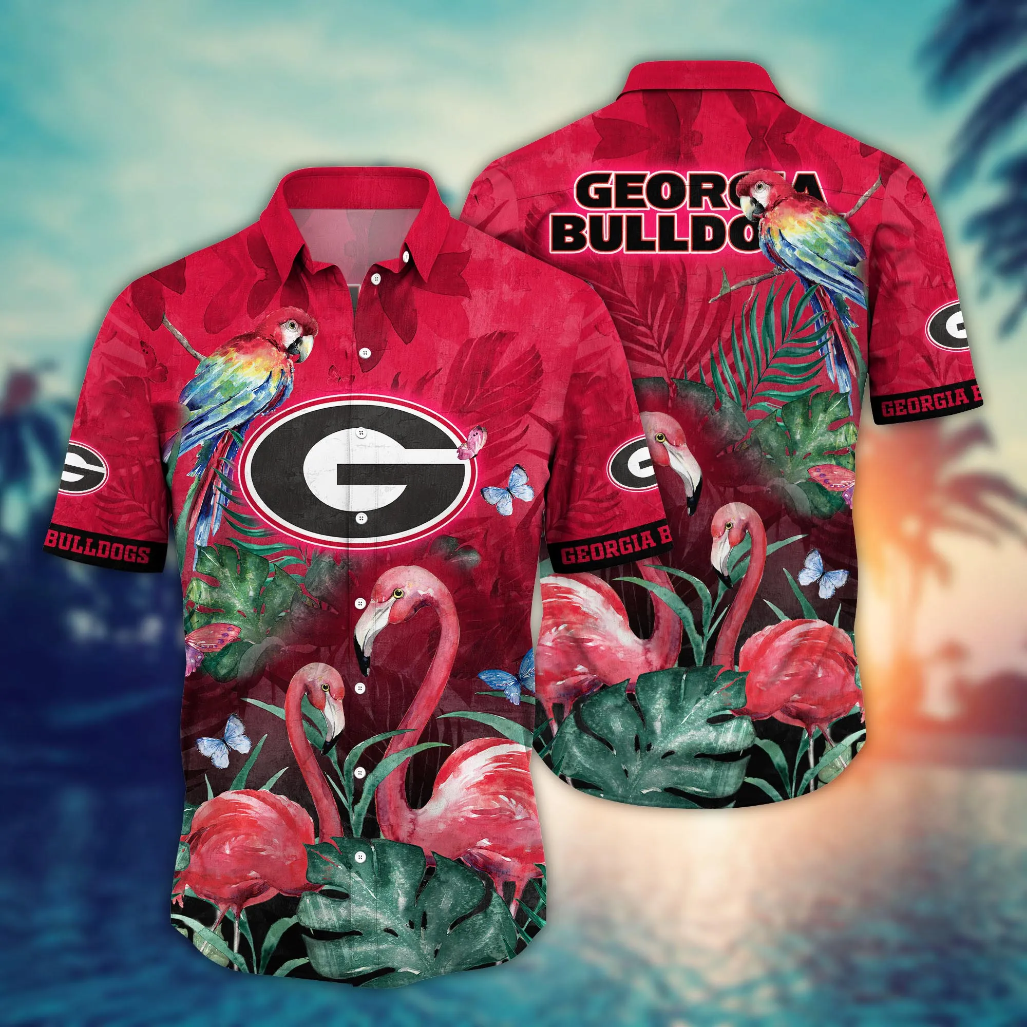 Georgia Bulldogs NCAA Hawaiian Shirt Warm Days Aloha Shirt