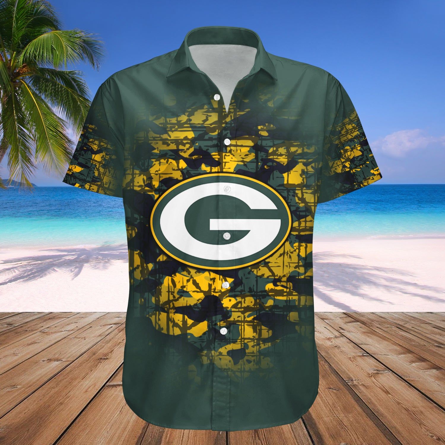 Green Bay Packers Hawaii Shirt Camouflage Vintage ? NFL