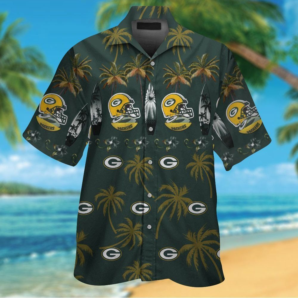 Green Bay Packers Shirt Hawaiian Tropical Style