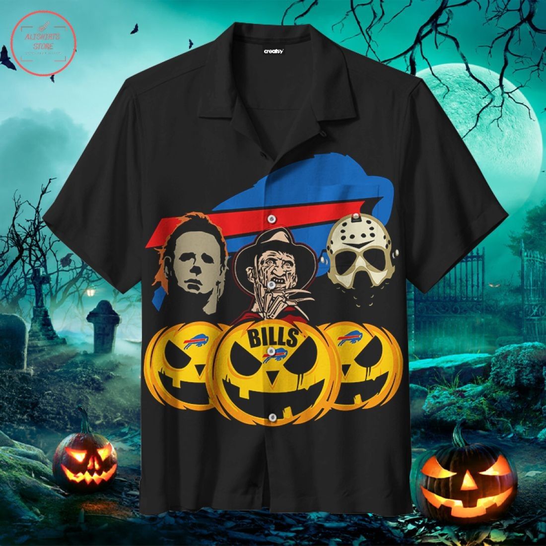 Halloween Buffalo Bills Team Hawaiian Shirt Design