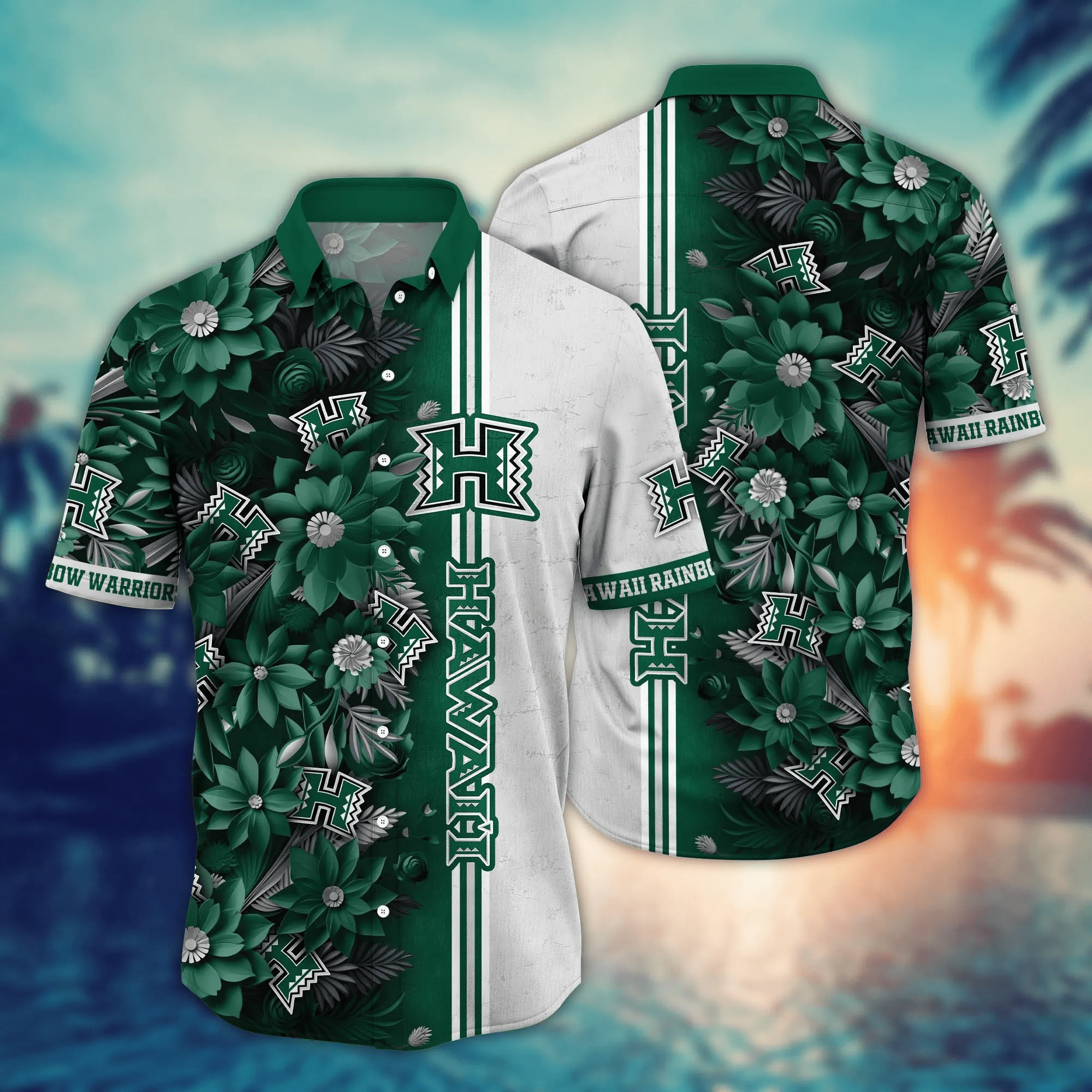 Hawaii Rainbow Warriors NCAA Hawaiian Shirt Custom Warm Days Aloha Shirt