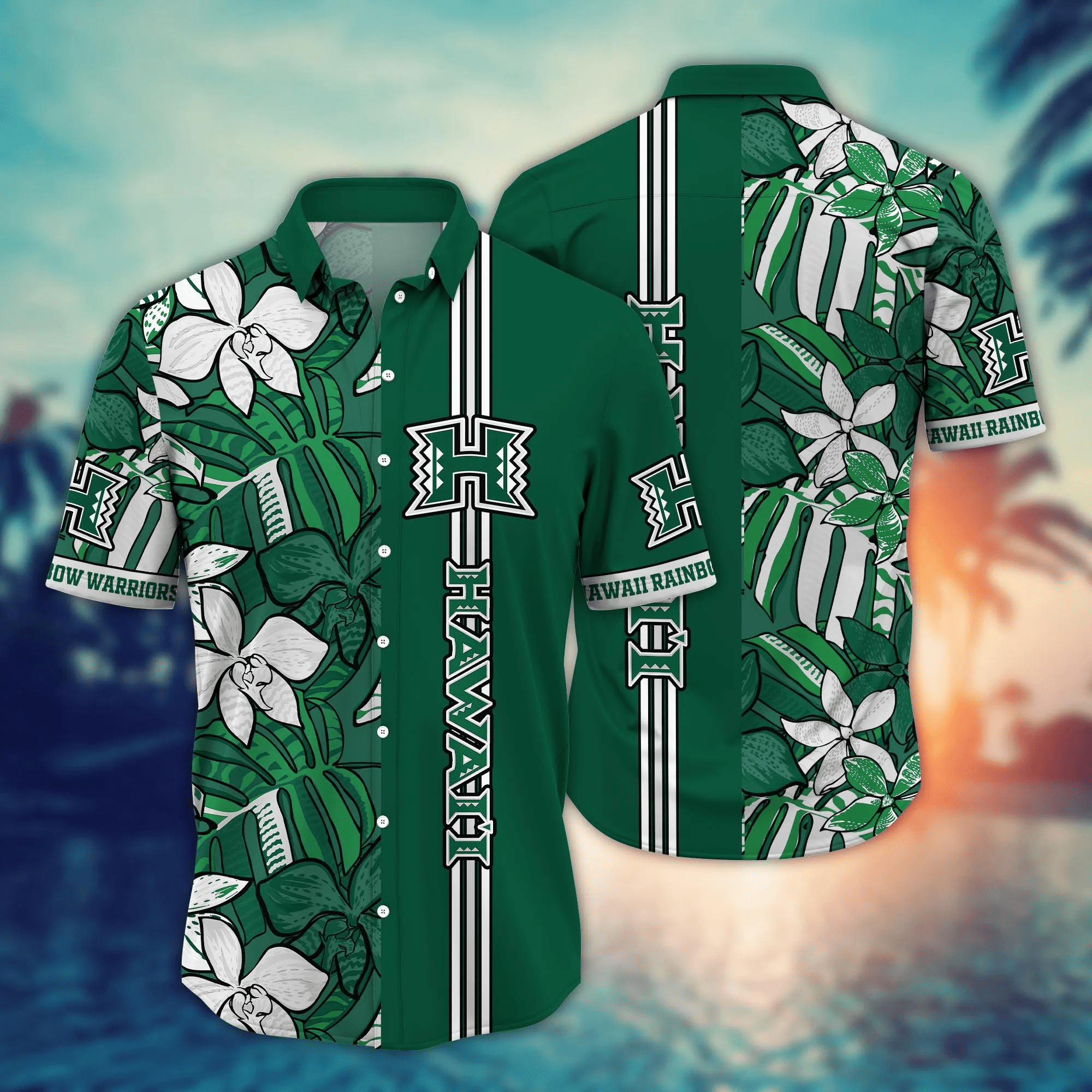 Hawaii Rainbow Warriors NCAA Hawaiian Shirt Garden Parties Aloha Shirt
