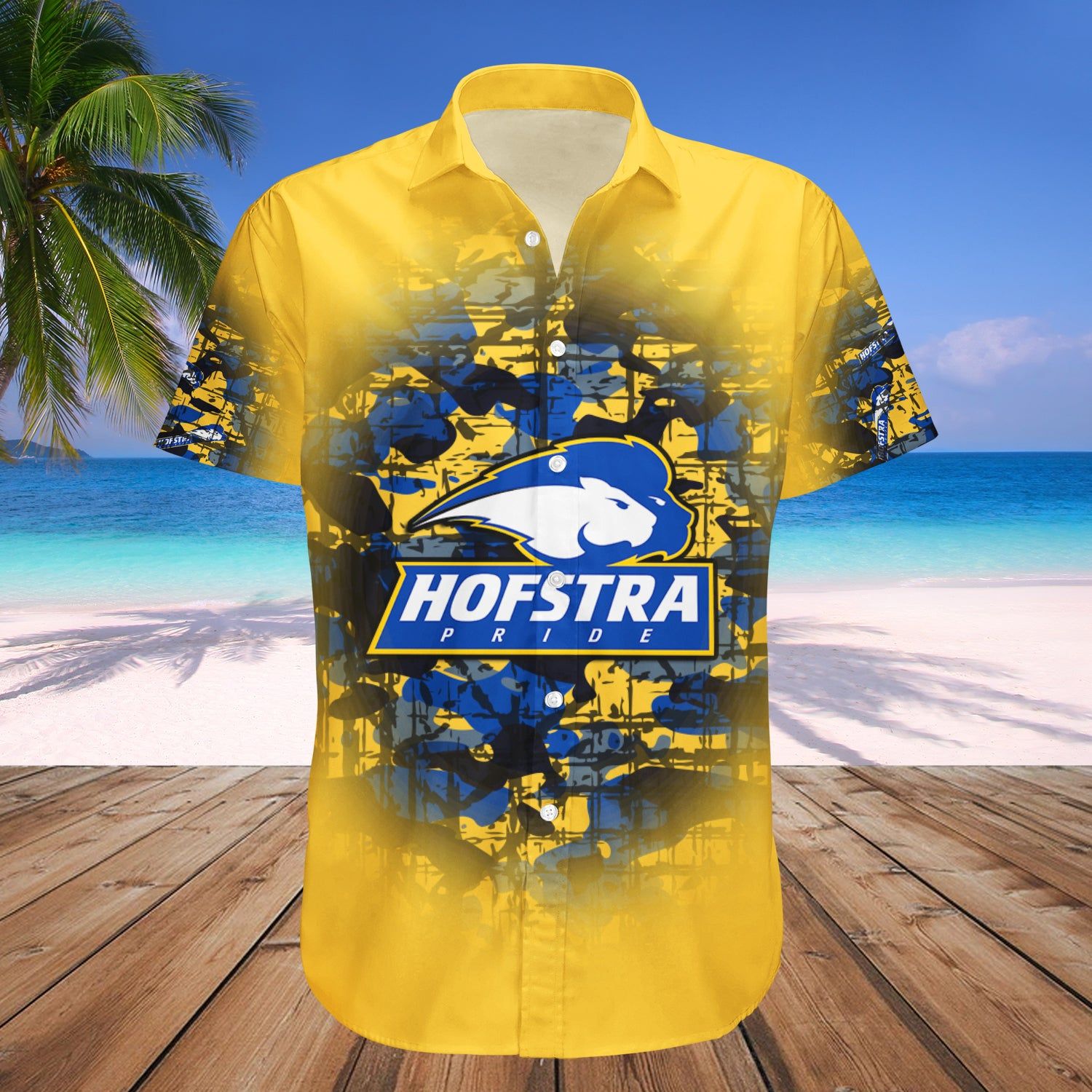 Hofstra Pride Hawaii Shirt Camouflage Vintage NCAA