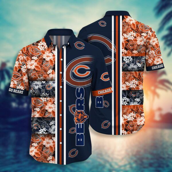 Hot Trending 1: NFL Chicago Bears Hawaiian Shirt, Short Style