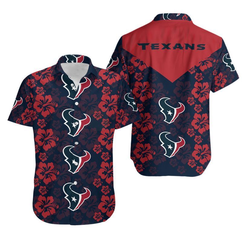 Houston Texans Flowers Hawaii Shirt And Shorts Summer Collection