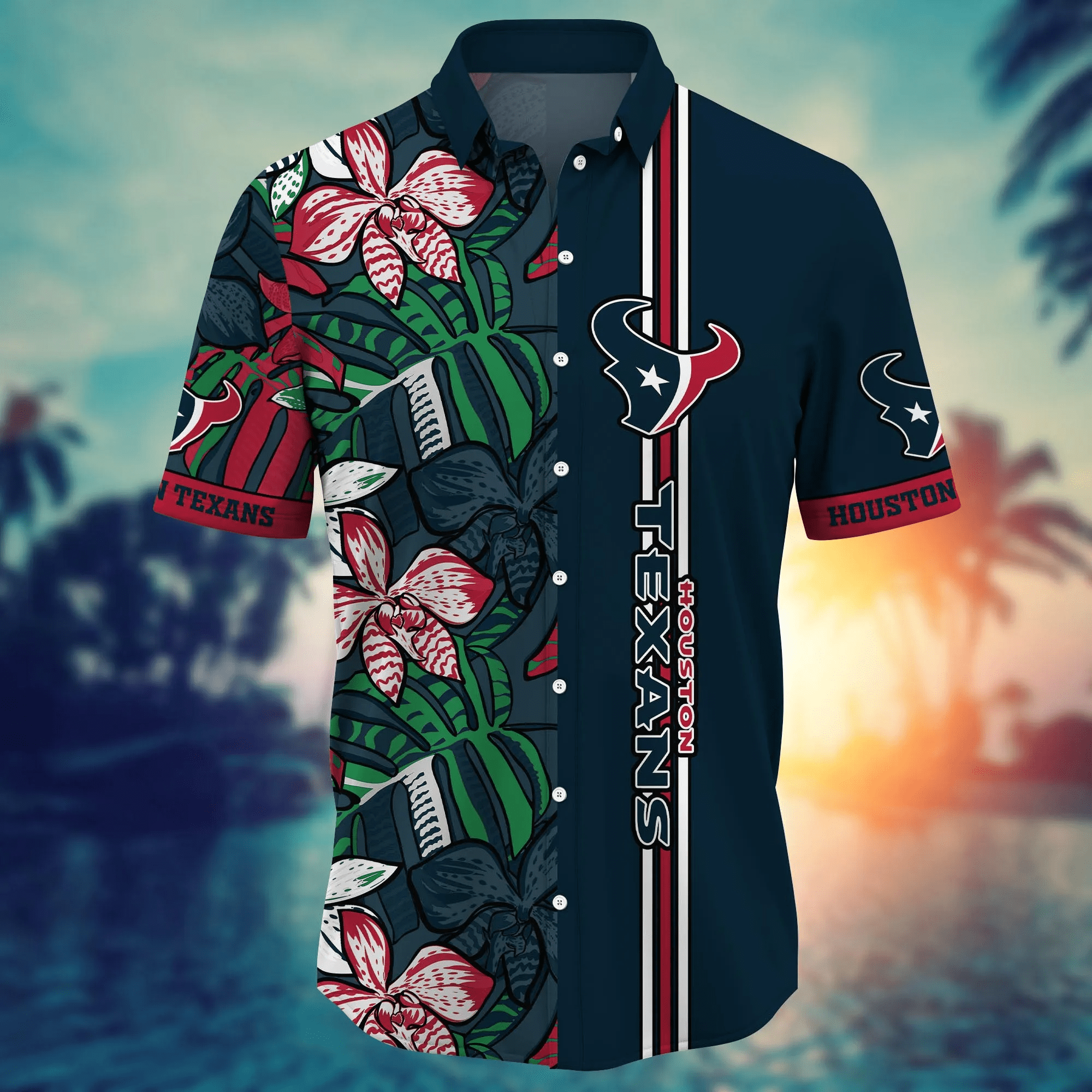 Houston Texans NFL Hawaiian Shirt Sunsets Aloha Shirt