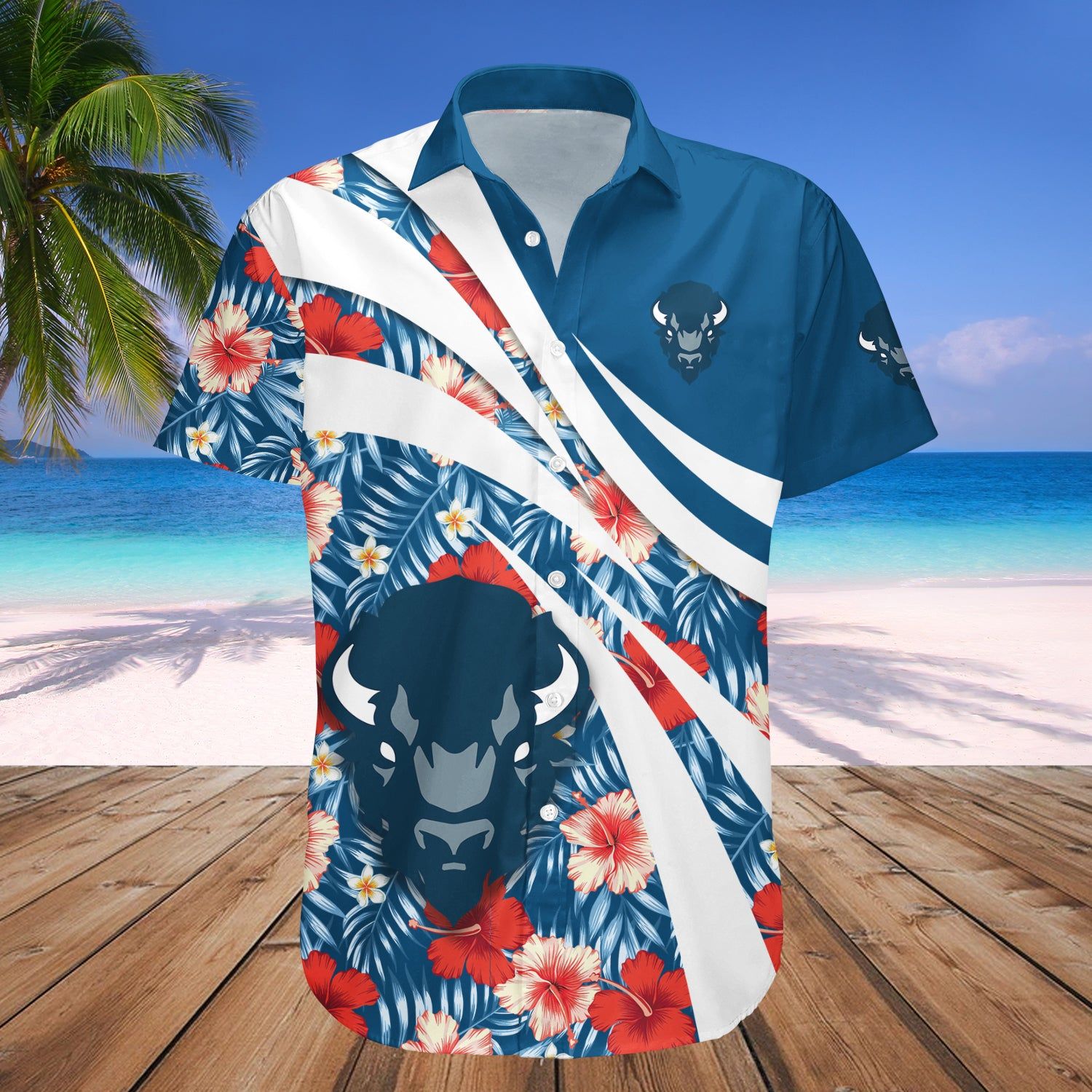 Howard Bison Hawaii Shirt Hibiscus Sport Style NCAA