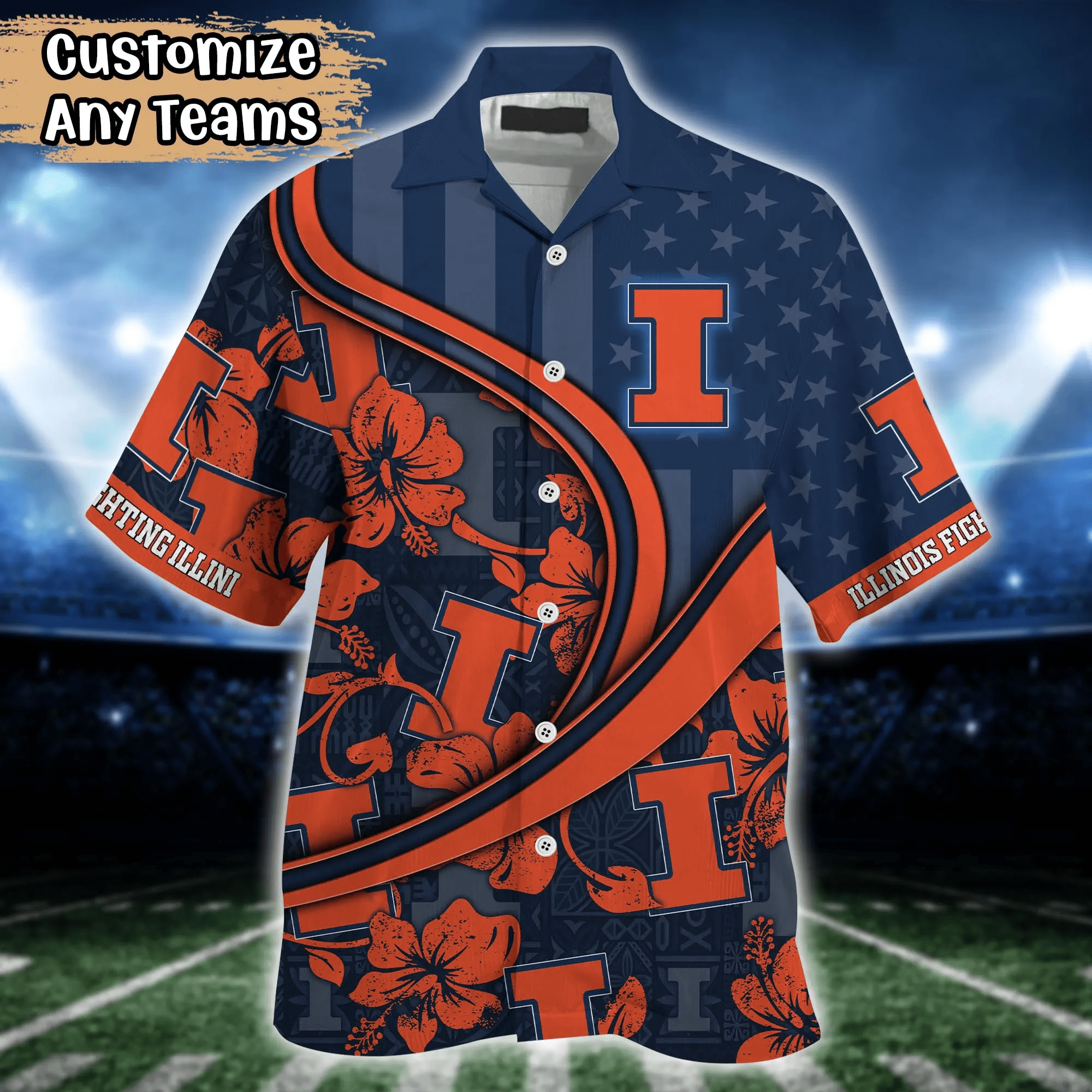 illinois fighting illini ncaa us flag hawaiian shirt custom summer aloha shirt 7676 5wvmz
