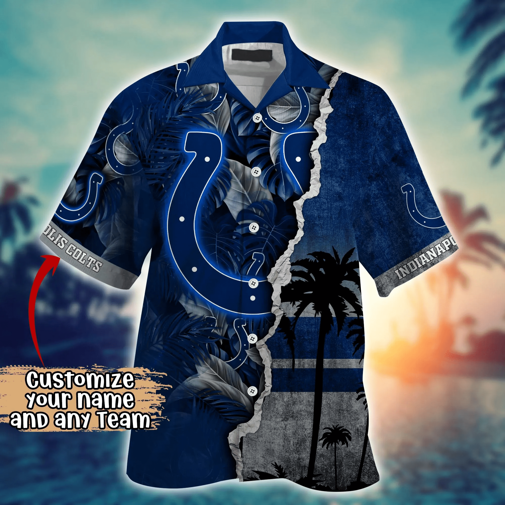 Indianapolis Colts NFL Hawaiian Shirt Custom Fresh Mowed Lawns Aloha Shirt