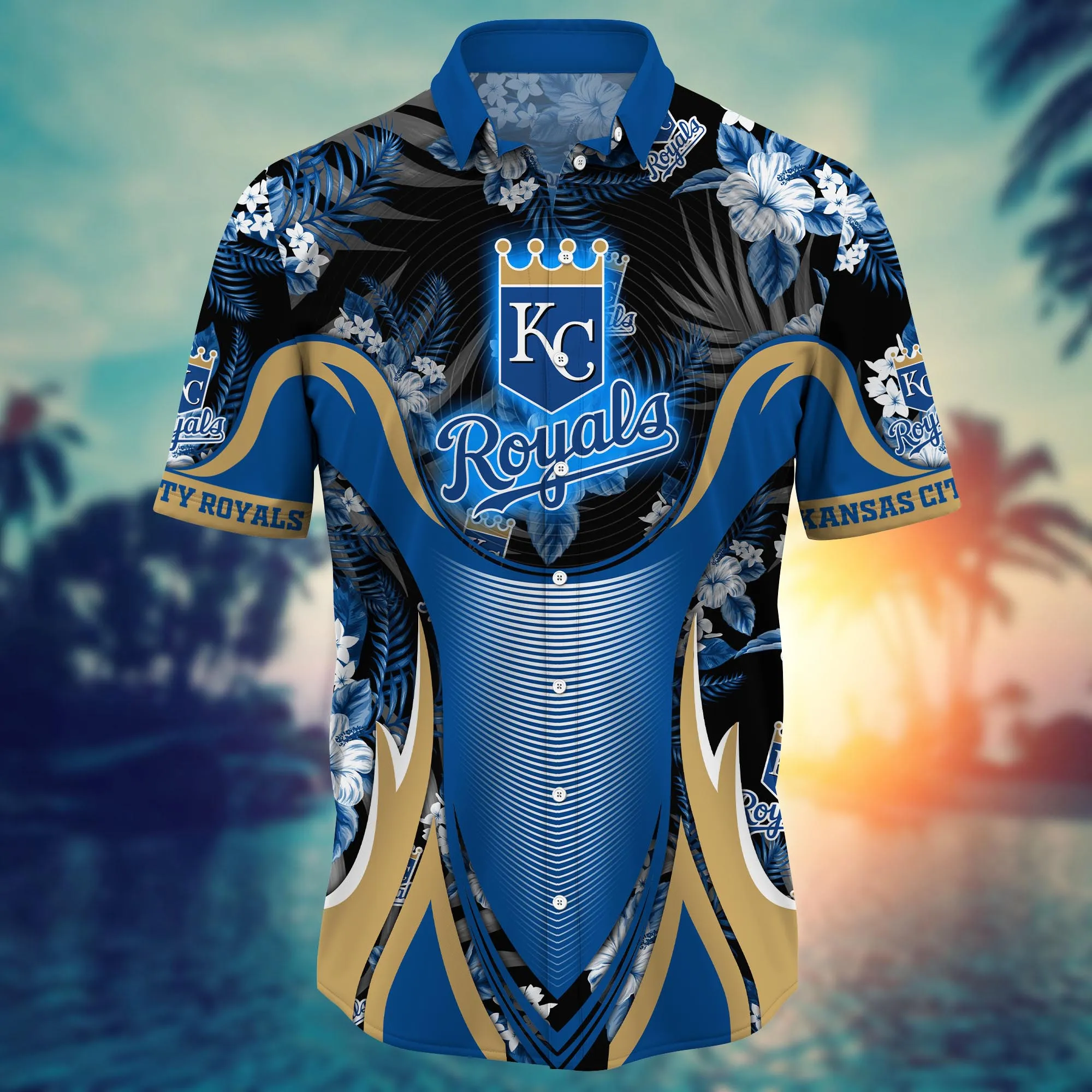 Kansas City Royals MLB Hawaiian Shirt Brightness Aloha Shirt 2 Kansas City Royals MLB Hawaiian Shirt Brightness Aloha Shirt - Image 2