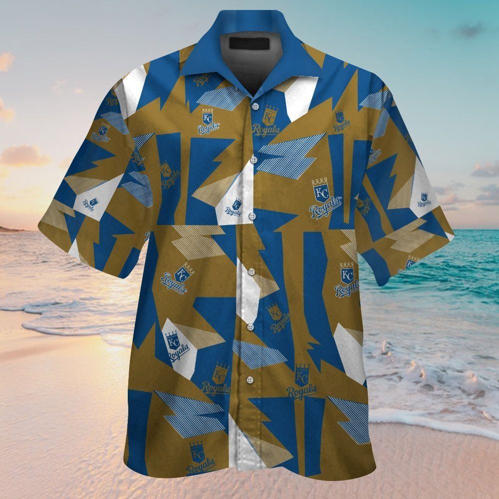 Kansas City Royals Short Sleeve Button Up Tropical Hawaiian Shirt VER02