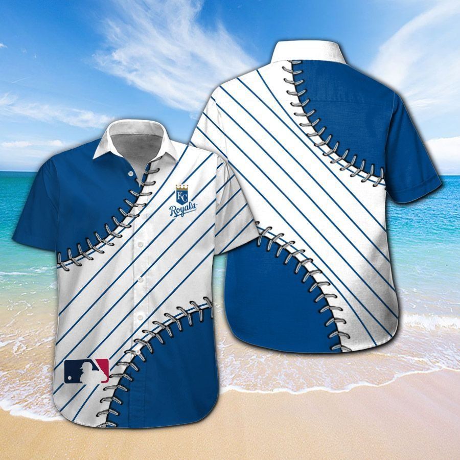 Kansas City Royals Short Sleeve Button Up Tropical Hawaiian Shirt VER08