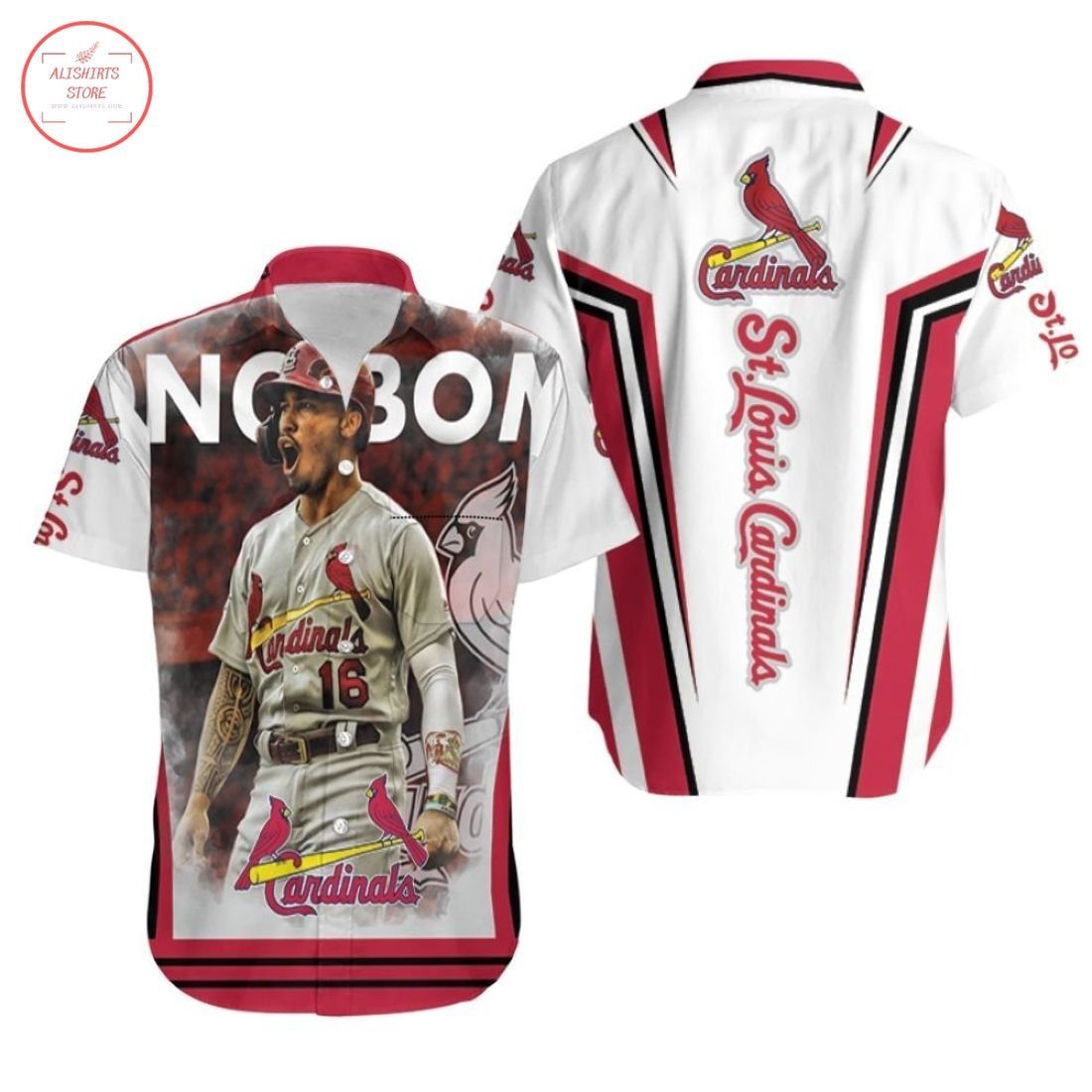 Kolten Wong Sporting a St Louis Cardinals Hawaiian Shirt 1 Kolten Wong Sporting a St Louis Cardinals Hawaiian Shirt