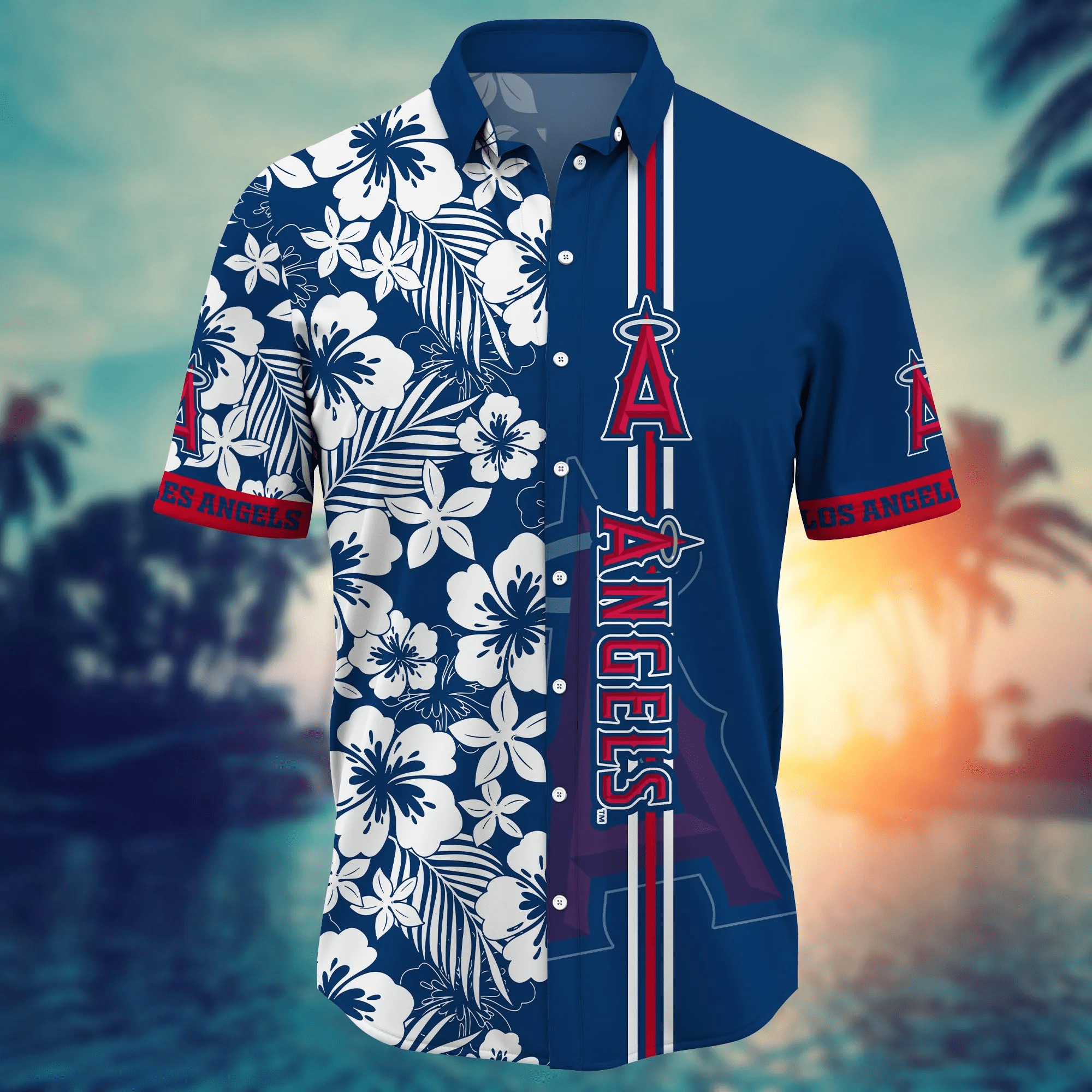 Los Angeles Angels MLB Hawaiian Shirt Coconut Watertime Aloha Shirt 2 Los Angeles Angels MLB Hawaiian Shirt Coconut Watertime Aloha Shirt - Image 2