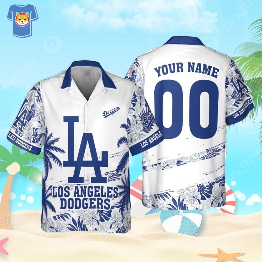 Los Angeles Dodgers MLB Flower Pattern Summer Hawaiian Shirt Personalized
