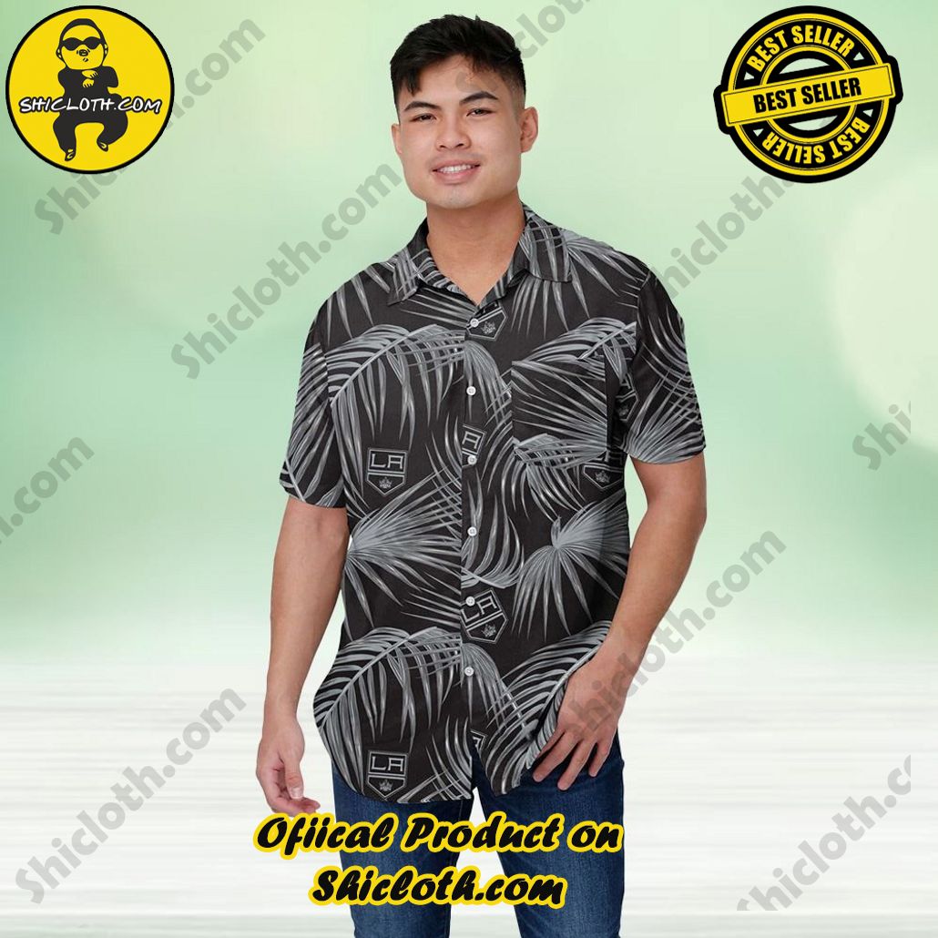 Los Angeles Kings Button Up Hawaiian Themed Shirt
