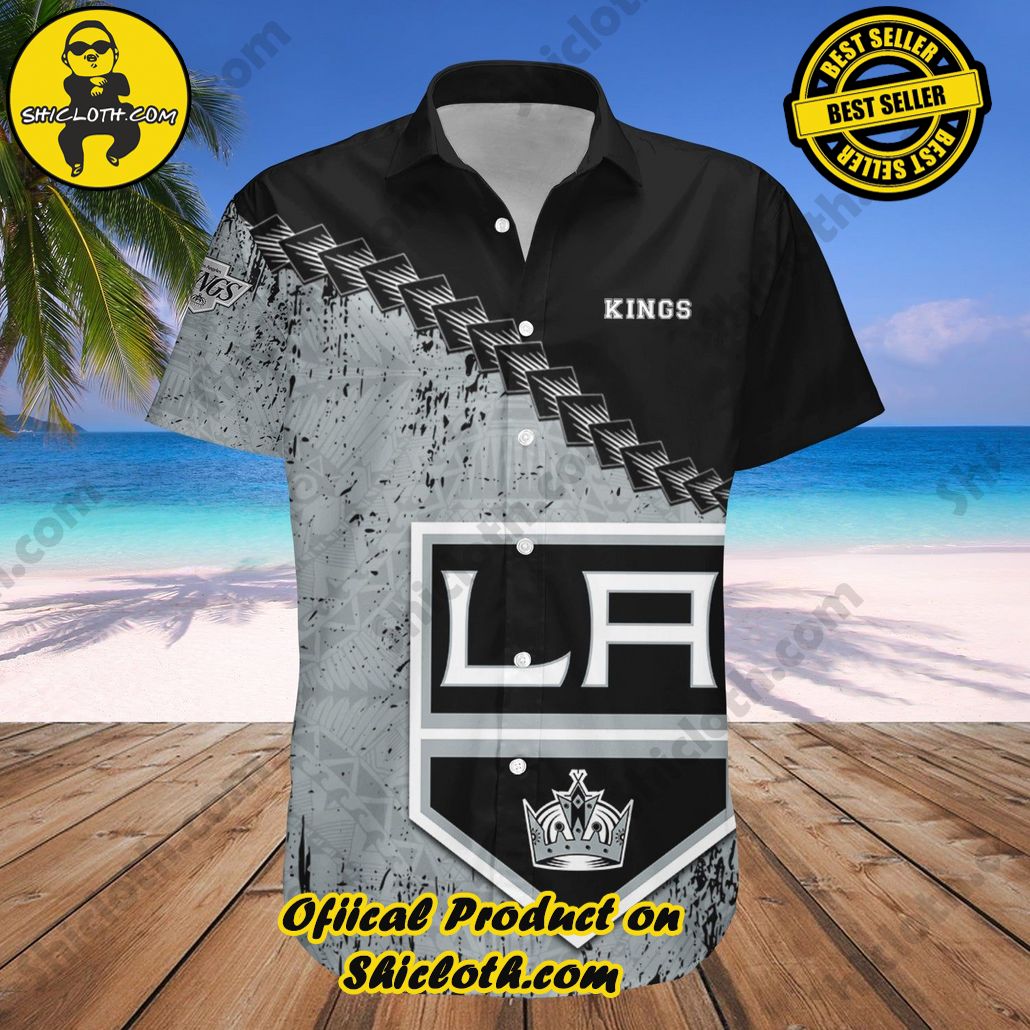 Los Angeles Kings Hawaii Shirt Grunge Polynesian Tattoo NHL