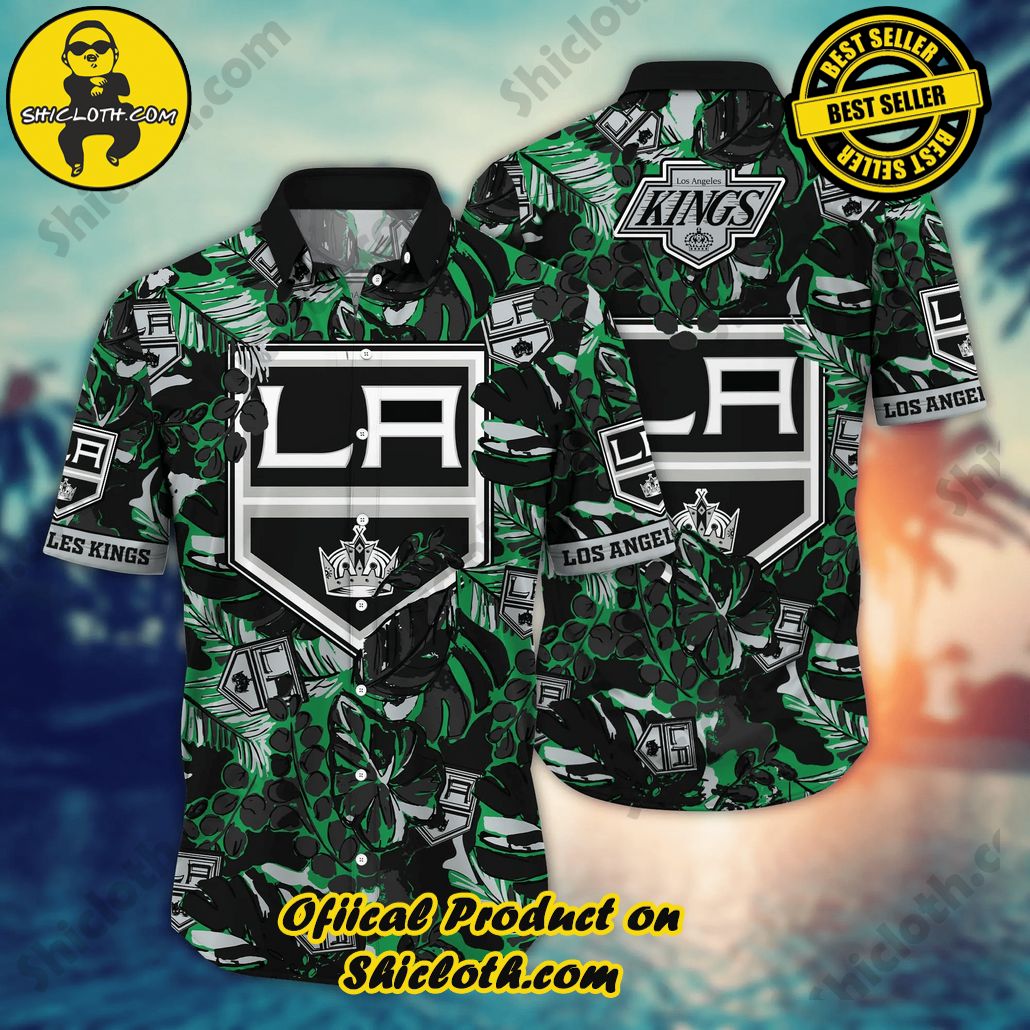 Los Angeles Kings NHL Hawaiian Shirt Straw Hats Aloha Shirt