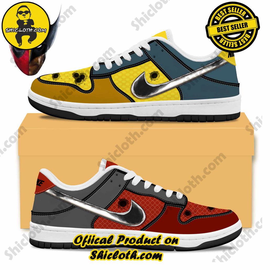 Marvel Deadpool and Wolverine Air Force 1 Lowtop Sneakers