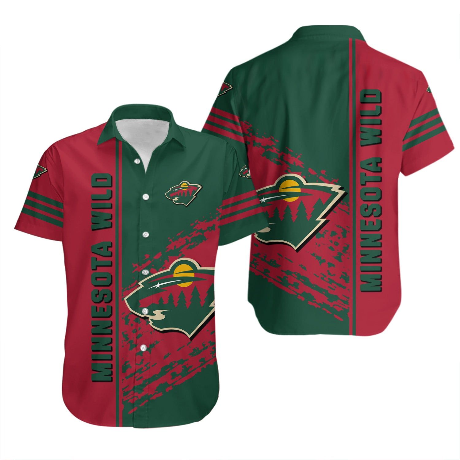 Minnesota Wild Hawaiian Shirt Quarter Style NHL