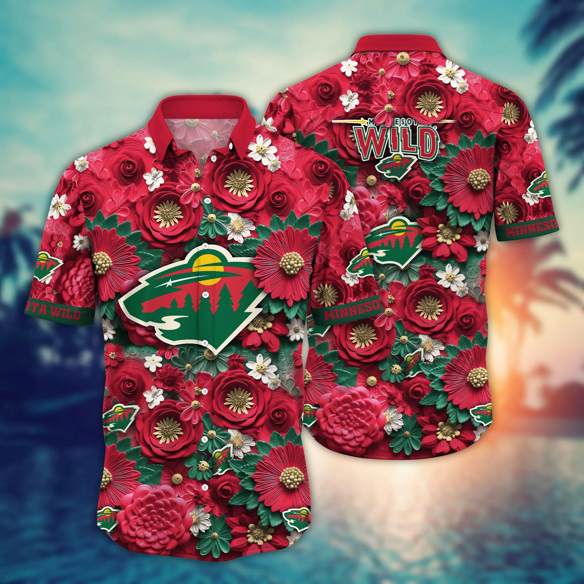 Minnesota Wild NHL Hawaiian Shirt Trending For This Summer Customize Shirt Any Team
