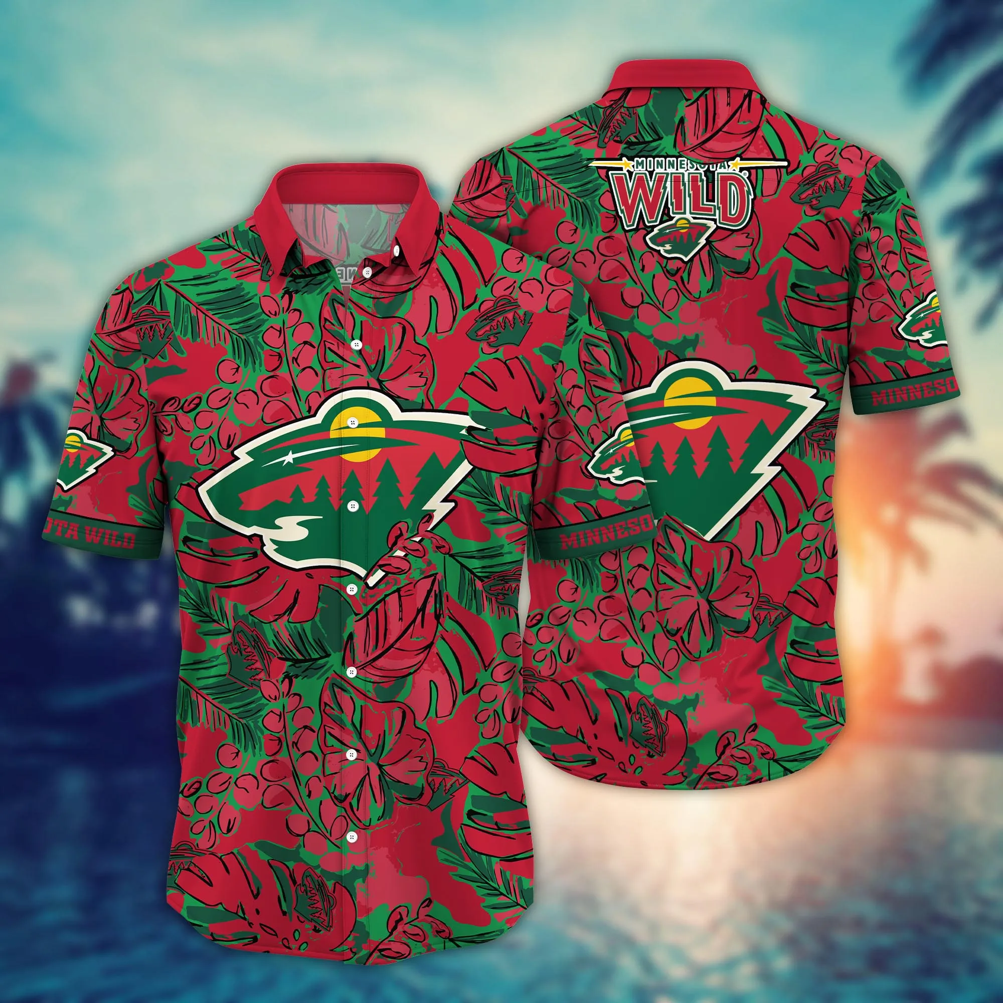 Minnesota Wild NHL Hawaiian Shirt Warm Nights